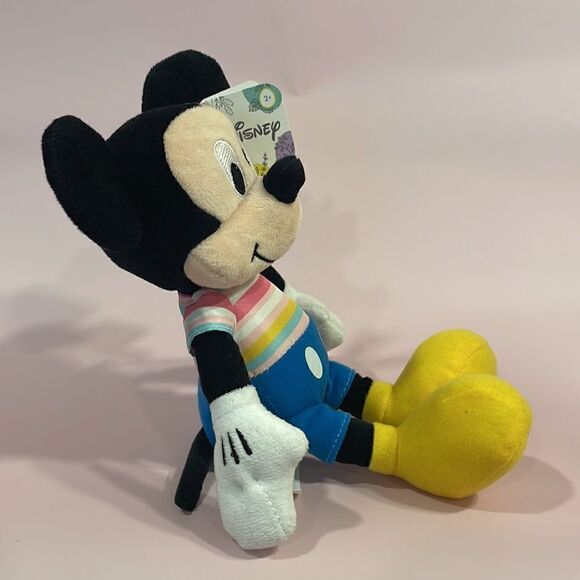 Just Play Disney Mickey Mouse Easter 2021 Plush Doll Pastel Shirt 10”NWT EUC - Picture 2 of 8